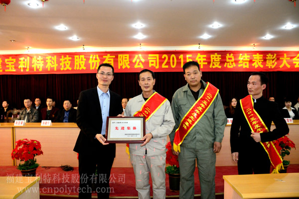 福建寶利特隆重召開2015年度總結(jié)表彰大會(huì)先進(jìn)集體